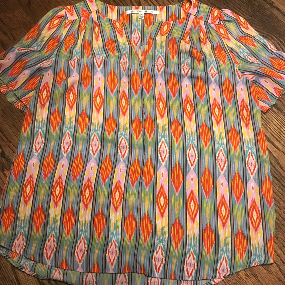 Collective Concepts Aztec Blouse Size M